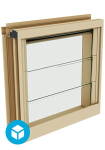 Breezway Powerlouvre in Easyscreen Window System 3D interactive model